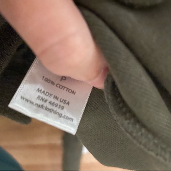 NSF / Indira Rib Waist Crew in olive green grey XS - Picture 8 of 9